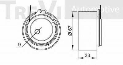 TREVI AUTOMOTIVE td1594 -  Натяжной ролик, ремень ГРМ